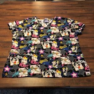 Wonder Woman Scrub Top XL